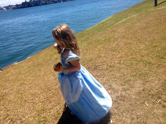 And sometimes you even catch Cinderella just hangin' out, eating an apple.