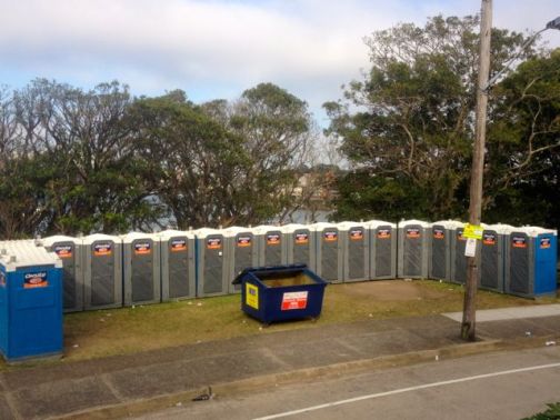 Portaloos and bins, the foundation of any good public party.