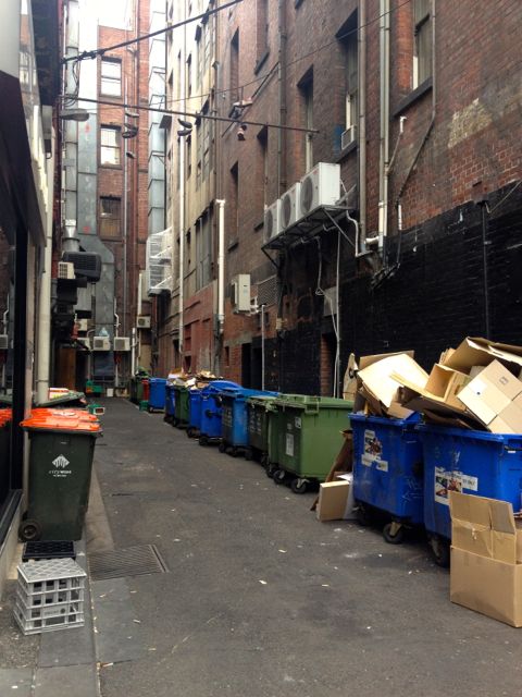 And sometimes, a lane way is just a normal trashy lane way. Even in Melbourne.