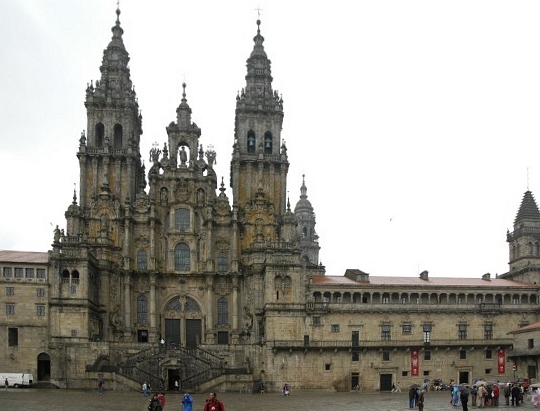 The spectacular Cathedral of Santiago de Compostela. Also known as THE FINISH LINE.
