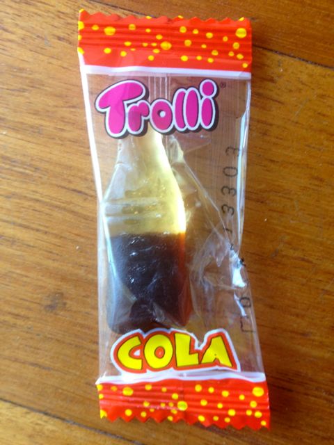 And to wash it all down, a gummi cola. They've thought of everything!