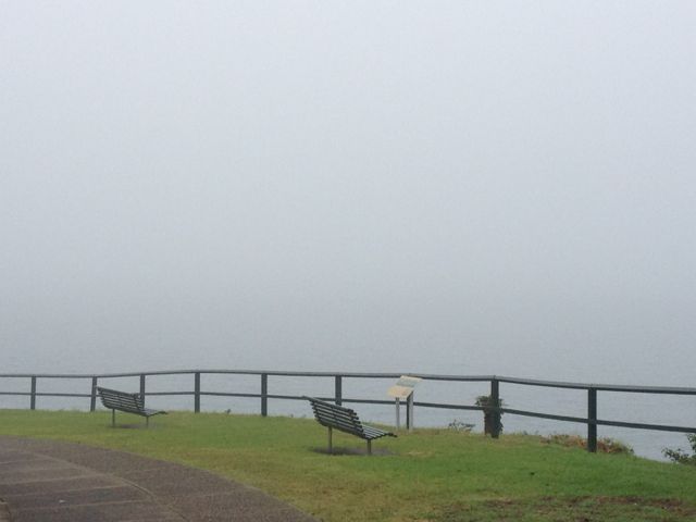 Normally a great spot to sit and admire the city. Not today though.