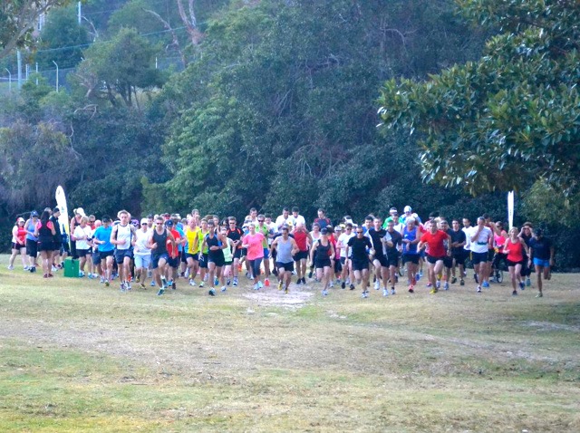 I was in there somewhere! [image from Mosman parkrun Facebook page]