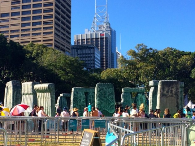 Not a great pic of the inflatable Stonehenge, but you get the idea...